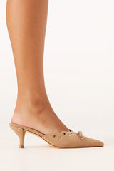 Elio Heels - Camel Suede