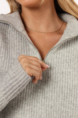 Miranda Knit Sweater - Grey