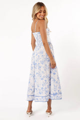 Flora Midi Dress - Blue Floral