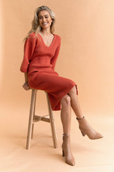 Caledonia Dress - Rust