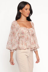Darrie Long Sleeve Top - Blush