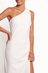 Chandler One Shoulder Maxi Dress - White