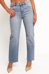 Abrand Mid Straight Jeans - Felicia