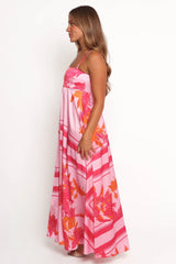 Elanor Maxi Dress - Pink/Orange