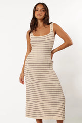 Henry Striped Dress - Cream/Mocha