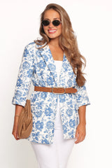 Billie Blazer - White/Blue