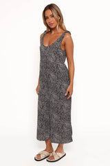 Lea Jumpsuit - White Black