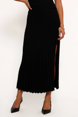 Carson Knit Midi Skirt - Black