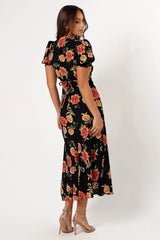 Christine Midi Dress - Sunset Floral