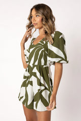 Matilda Romper - Olive Palm