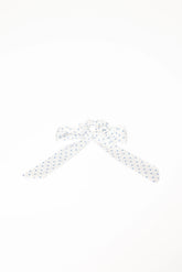 Cass Bow Scrunchie - White