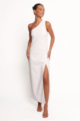 Chandler One Shoulder Maxi Dress - White