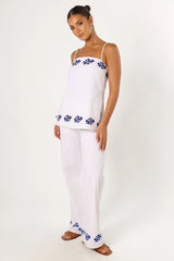 Amalia Pant - White Blue