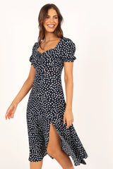 Franklin Dress - Navy Print