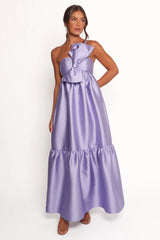 Betina Bow Front Maxi Dress - Lilac