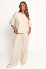 Ash Knitted Pants - White