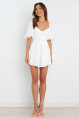 Billie Romper - White