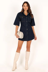 Hailey Denim Mini Dress - Dark