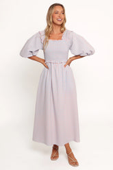 Lille Midi Dress - Blue Gingham