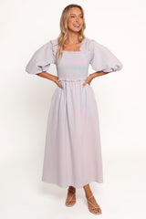 Lille Midi Dress - Blue Gingham