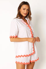 Harry Shirt - White/Melon