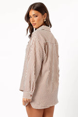 Kennie Top - Brown Stripe
