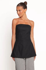 Giovana Strapless Top - Black