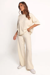 Ash Knitted Pants - White