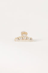 Lile Pearl Hair Clip - White