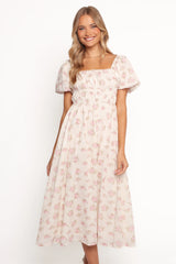 Eowyn Maxi Dress - Ivory Pink