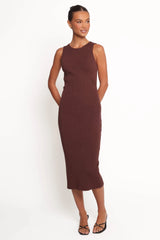 Hollis Midi Dress - Chocolate