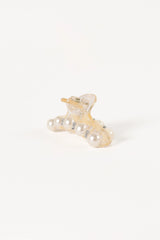 Lile Pearl Hair Clip - White