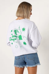 Alora Space Cowgirl Sweatshirt - Heather Grey