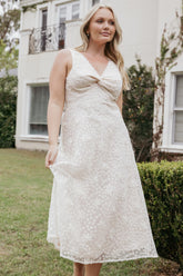 Louise Midi Dress - Cream