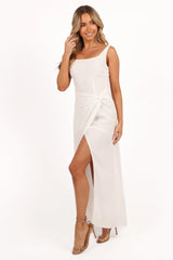 Nadea Faux Wrap Maxi Dress - White