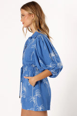 Gina Romper - Blue Print
