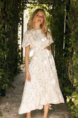 Aminah Puff Sleeve Dress - Yellow Floral