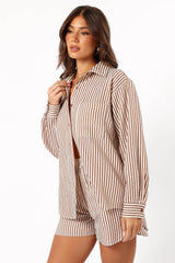 Kennie Top - Brown Stripe