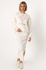 Cielo Malibu Athletics Sweatshirt - White