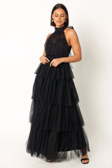 Frances Halterneck Maxi Dress - Black
