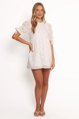 Giselle Mini Dress - White Floral