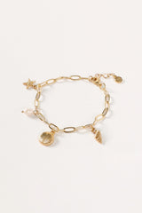 Alice Charm Bracelet - Gold