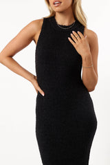 Liam Knit Midi Dress - Black