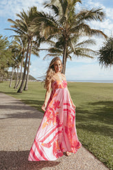 Elanor Maxi Dress - Pink/Orange