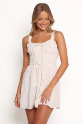 Janessa Mini Dress - Cream Floral