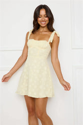 Skyline Effect Mini Dress Yellow