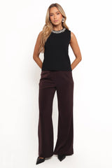 Emma Embellished Top - Black