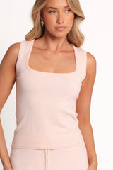 Beatrice Knitted Top - Peach