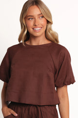 Chelsey Linen Set - Chocolate Brown