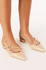 Hettie Flats - Beige Patent